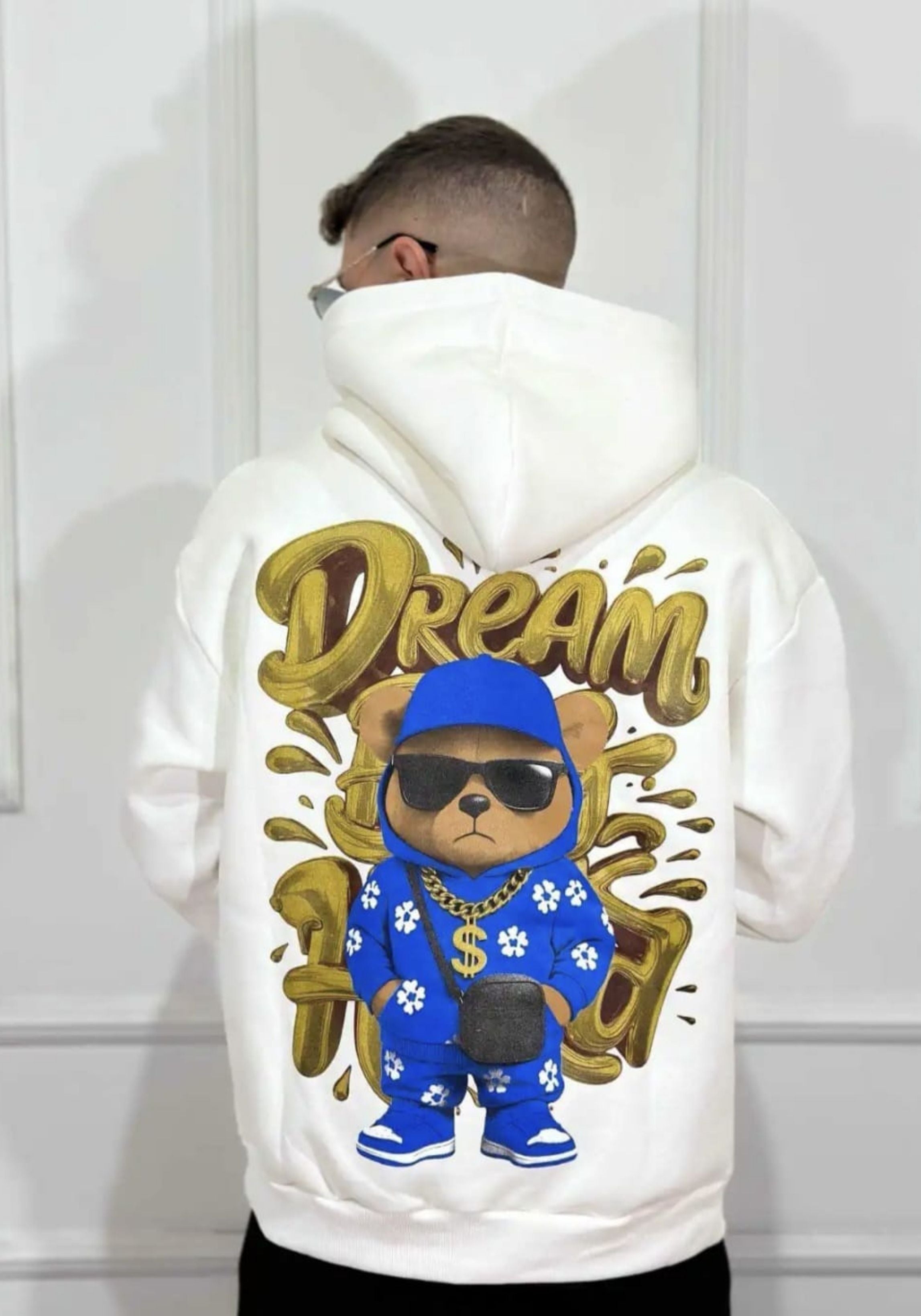 Hoodie Teddy Dream White