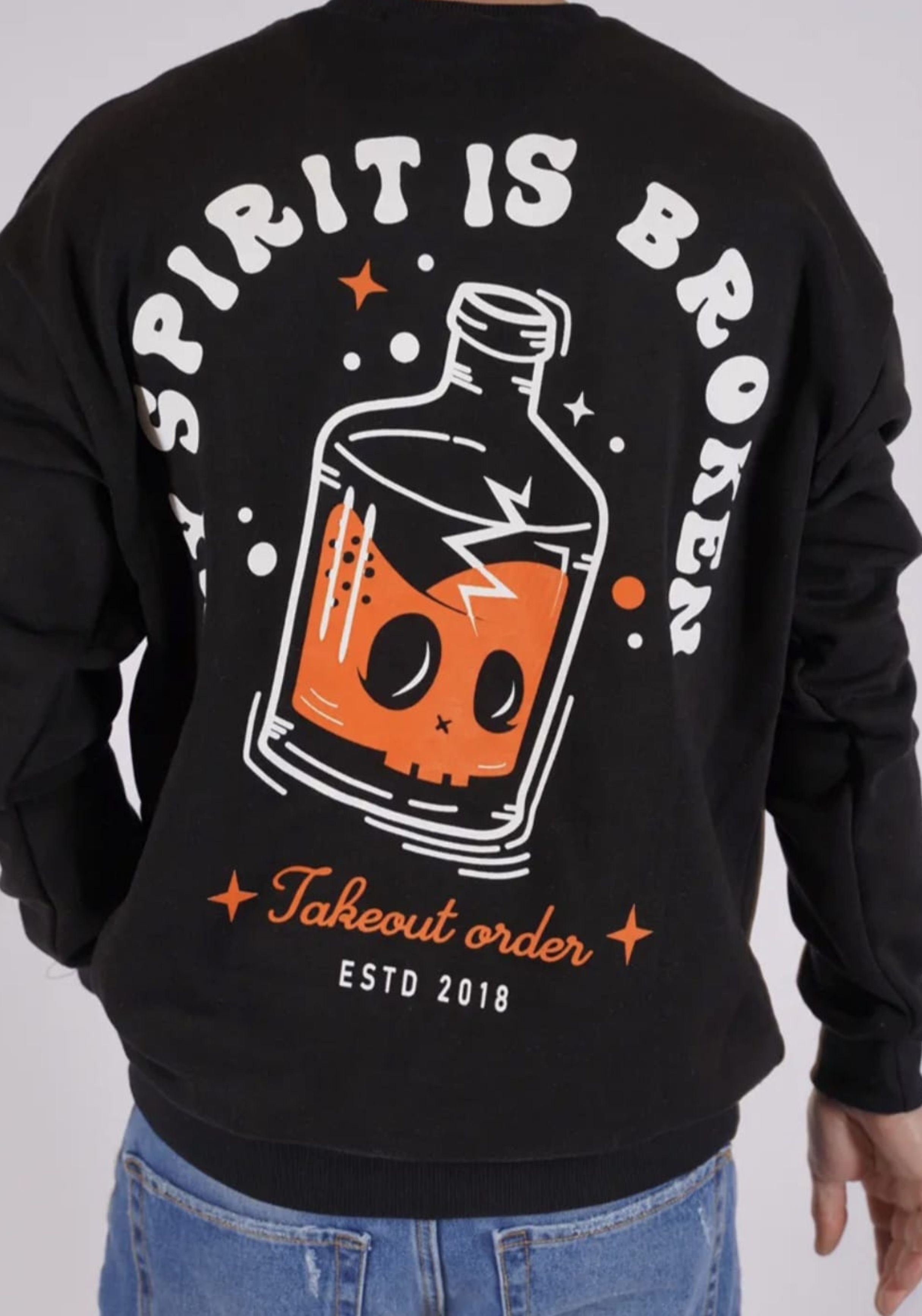 Sweater My Spirit Is Broken Black