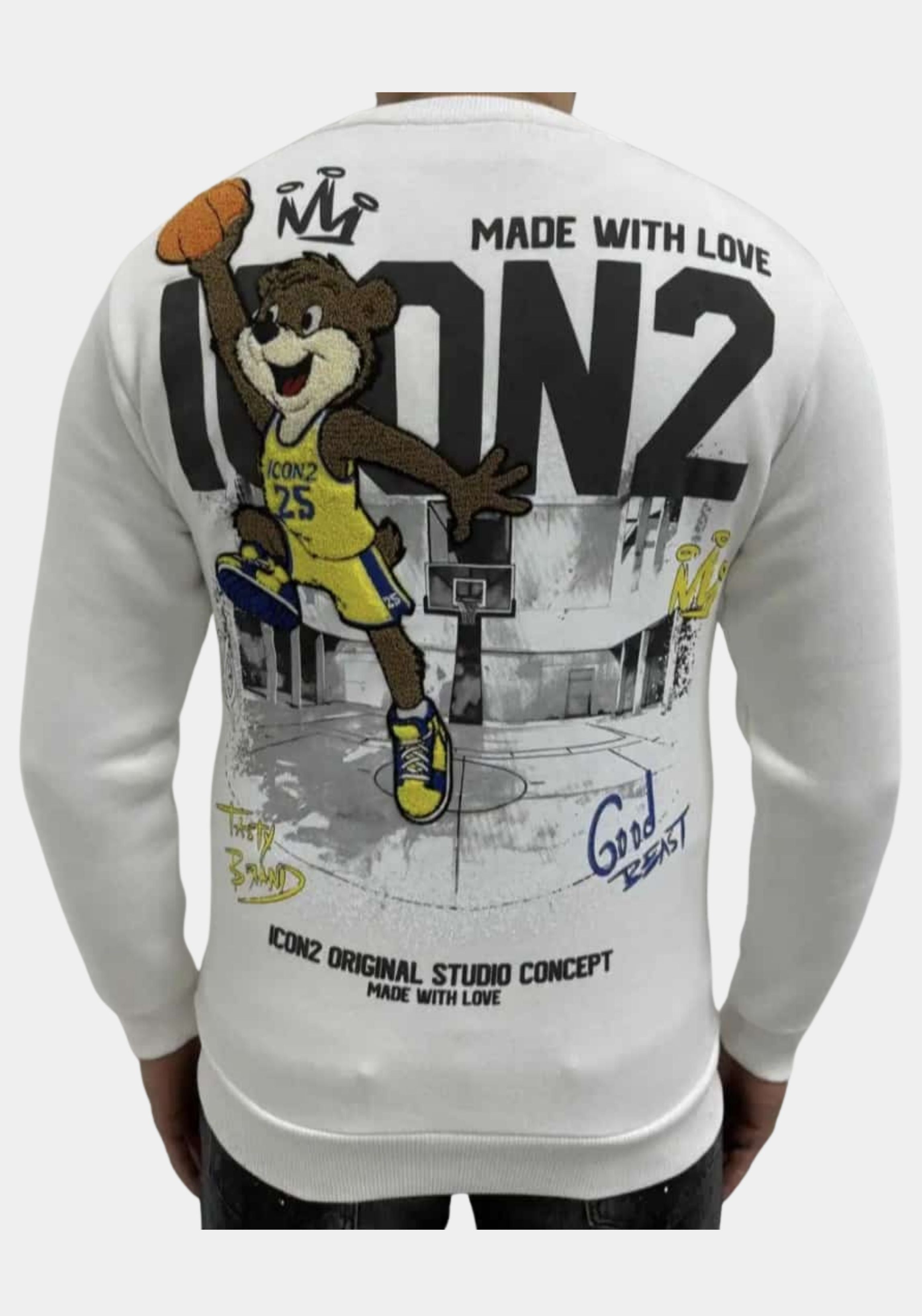 Sweater Basket Bear White