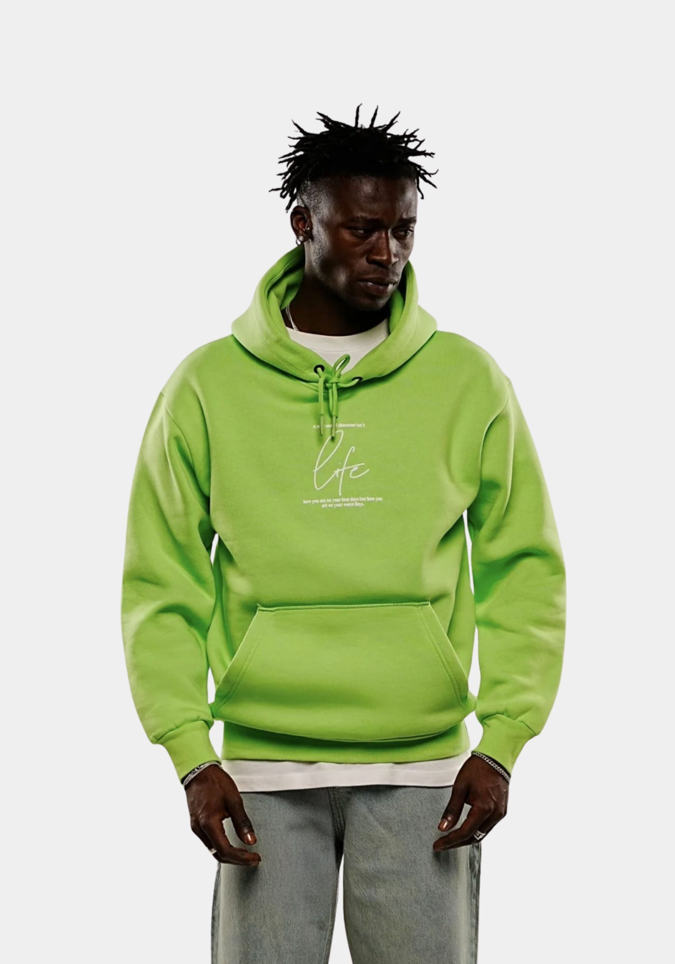 Hoodie Micky Silver Lime