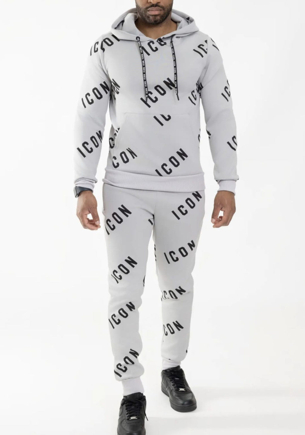 Tracksuit Men Icon Grey Black