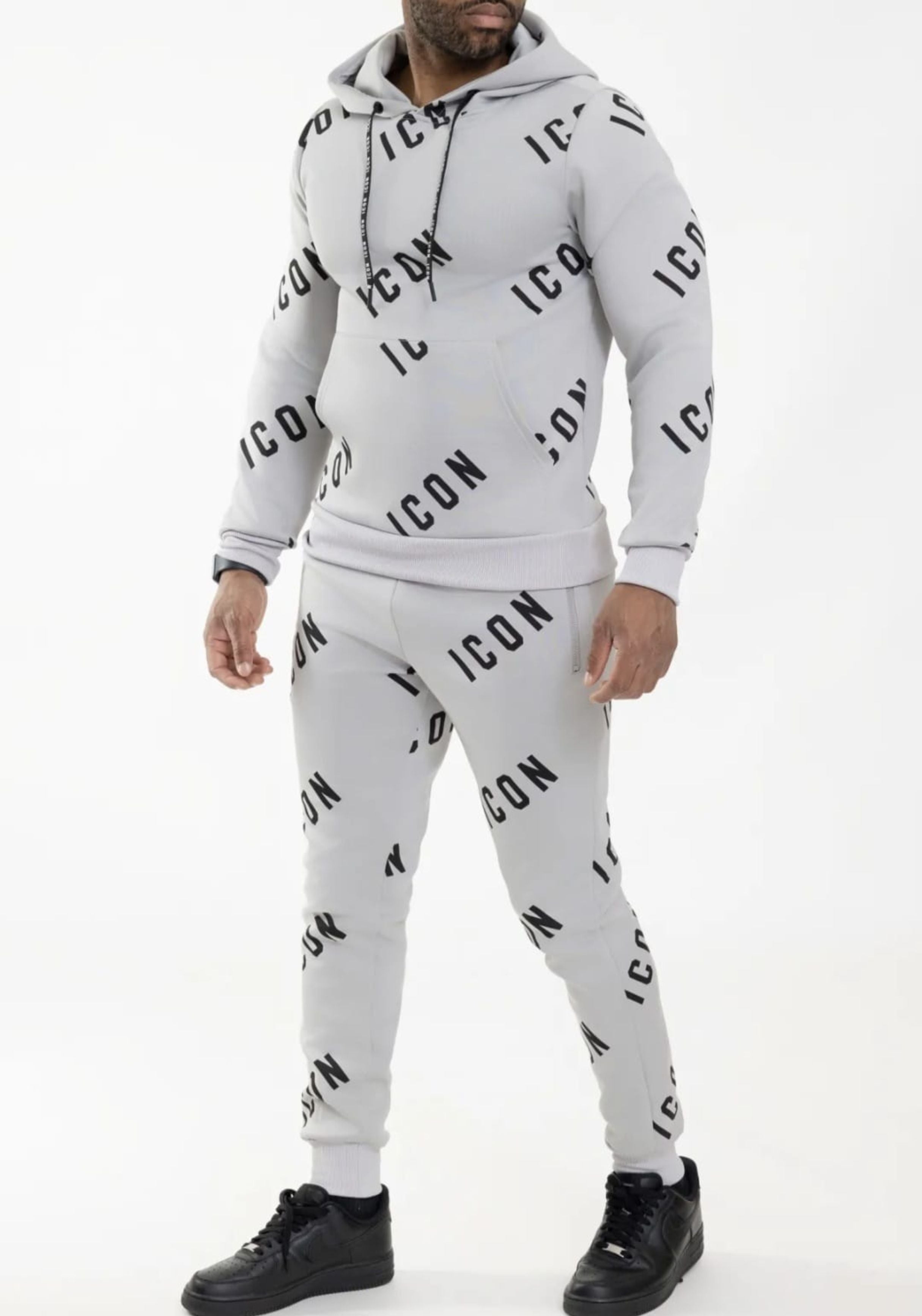 Tracksuit Men Icon Grey Black
