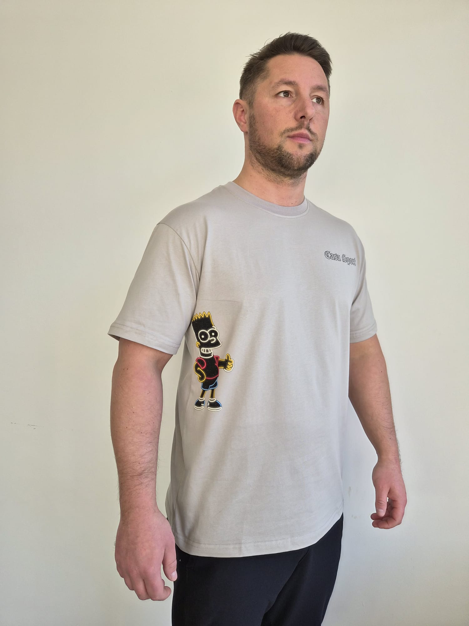 Oversized T-Shirt Bart Casa Sport L Grey