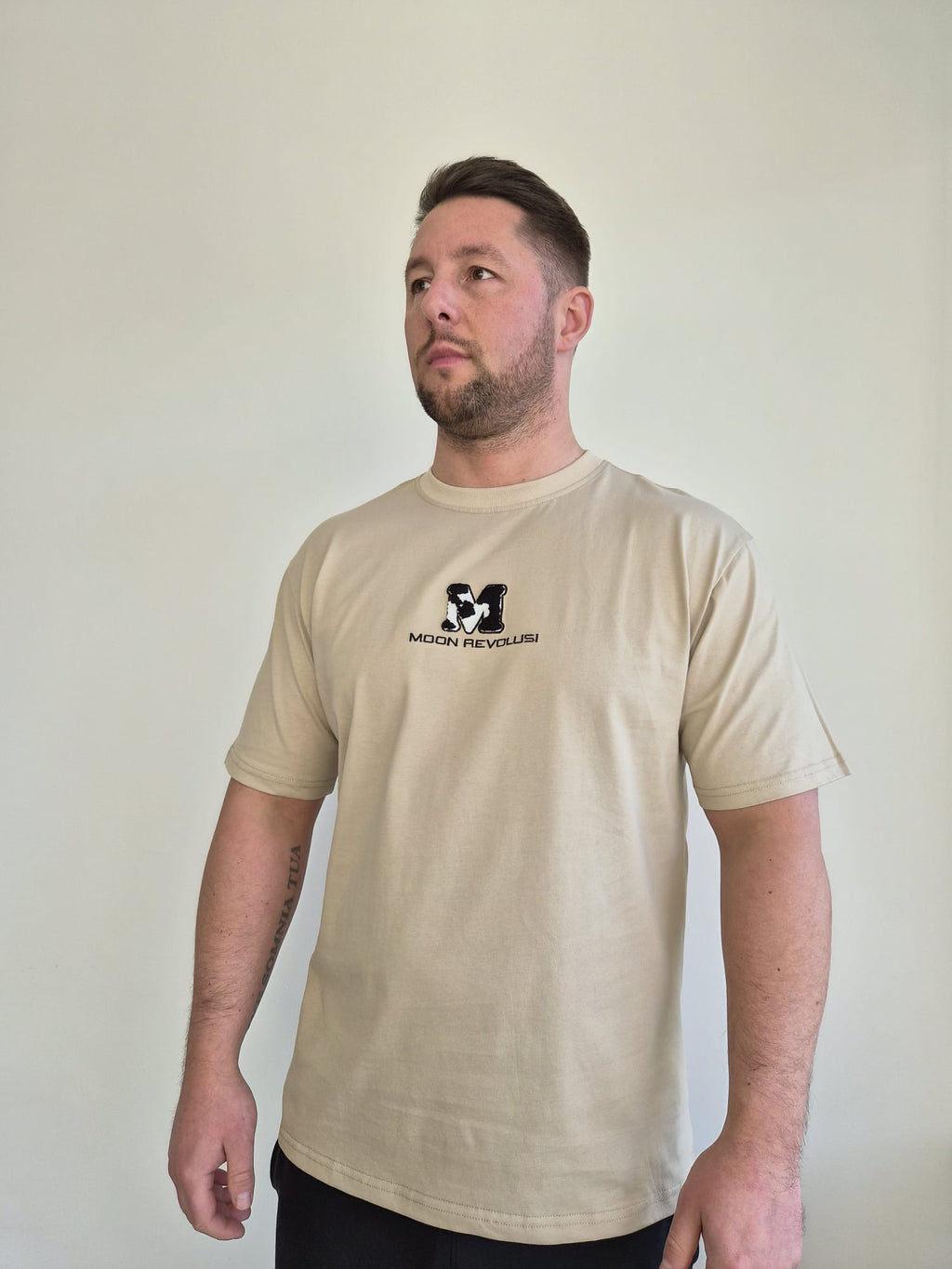 Oversized T-Shirt Micky Moon Revo Beige