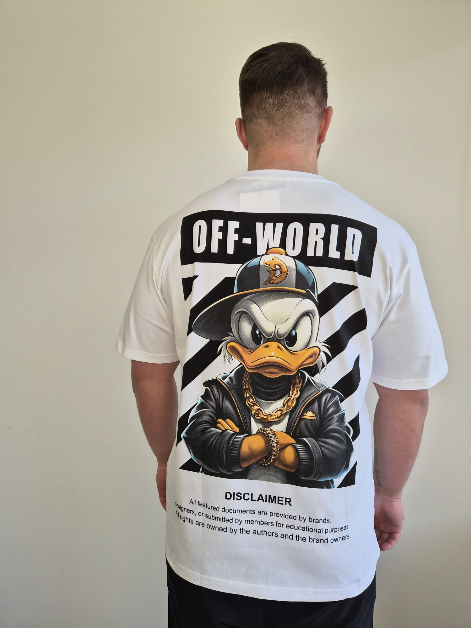 Oversized T-Shirt Donald Off World White