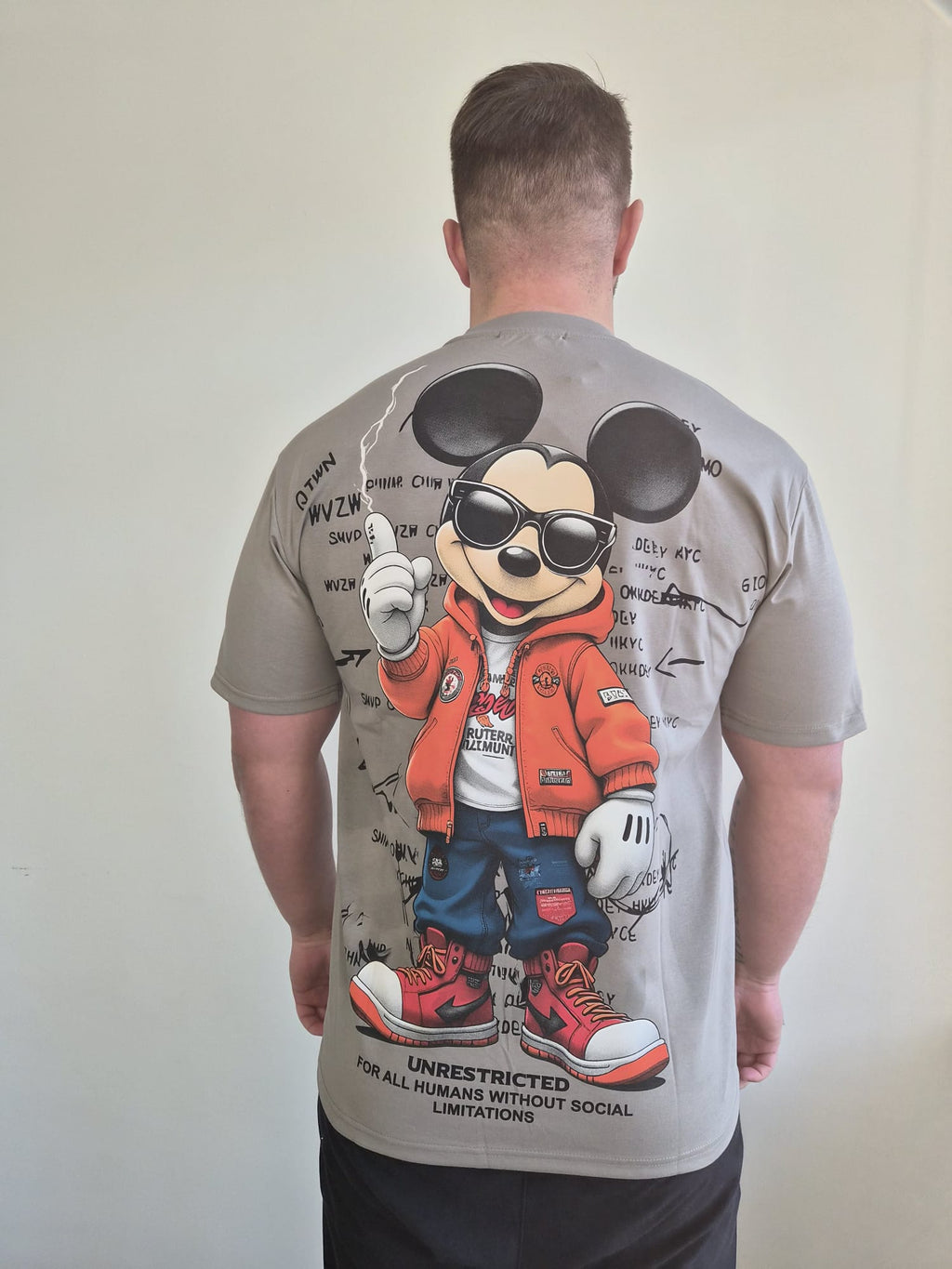 Oversized T-Shirt Micky Unrestricted Grey