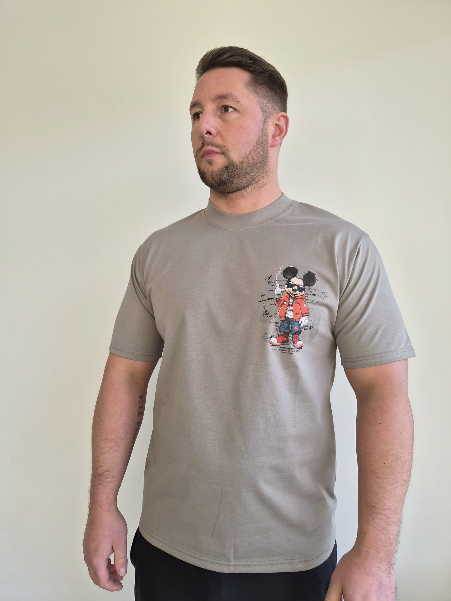 Oversized T-Shirt Micky Unrestricted Grey