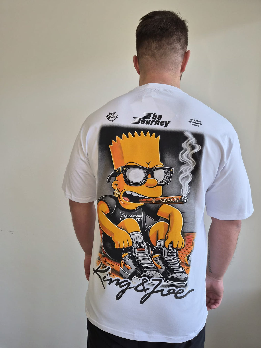 Oversized T-Shirt Bart The Journey White