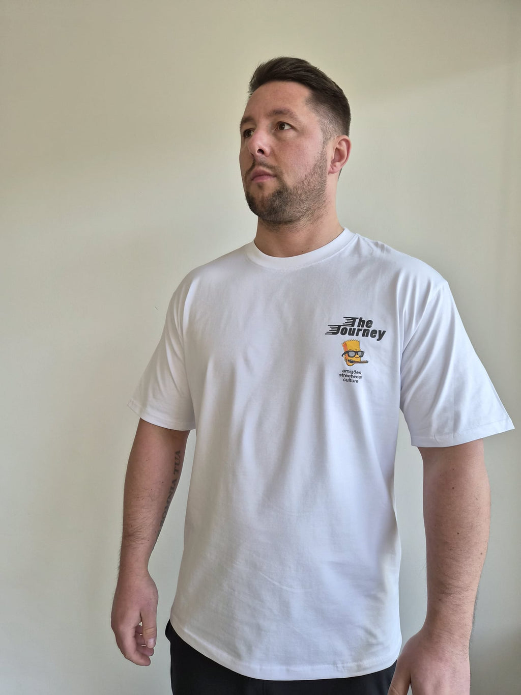 Oversized T-Shirt Bart The Journey White