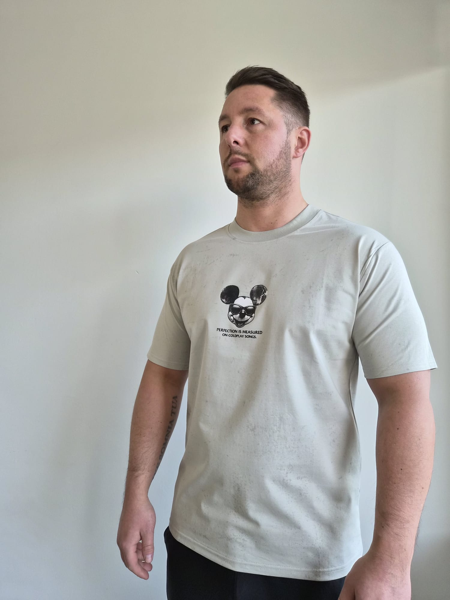 Oversized T-Shirt Micky Perfection Beige