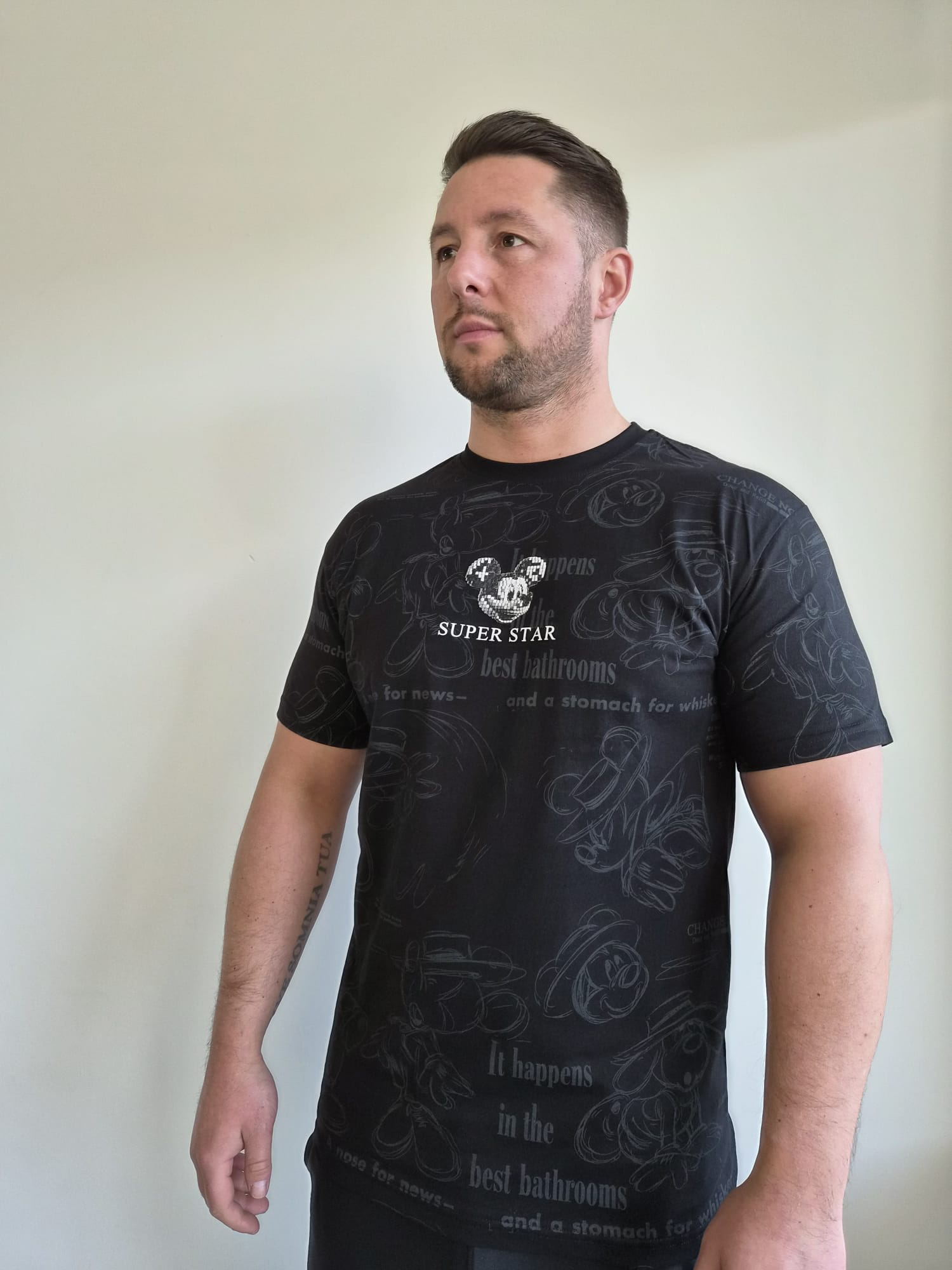 Oversized T-Shirt Micky Superstar Black