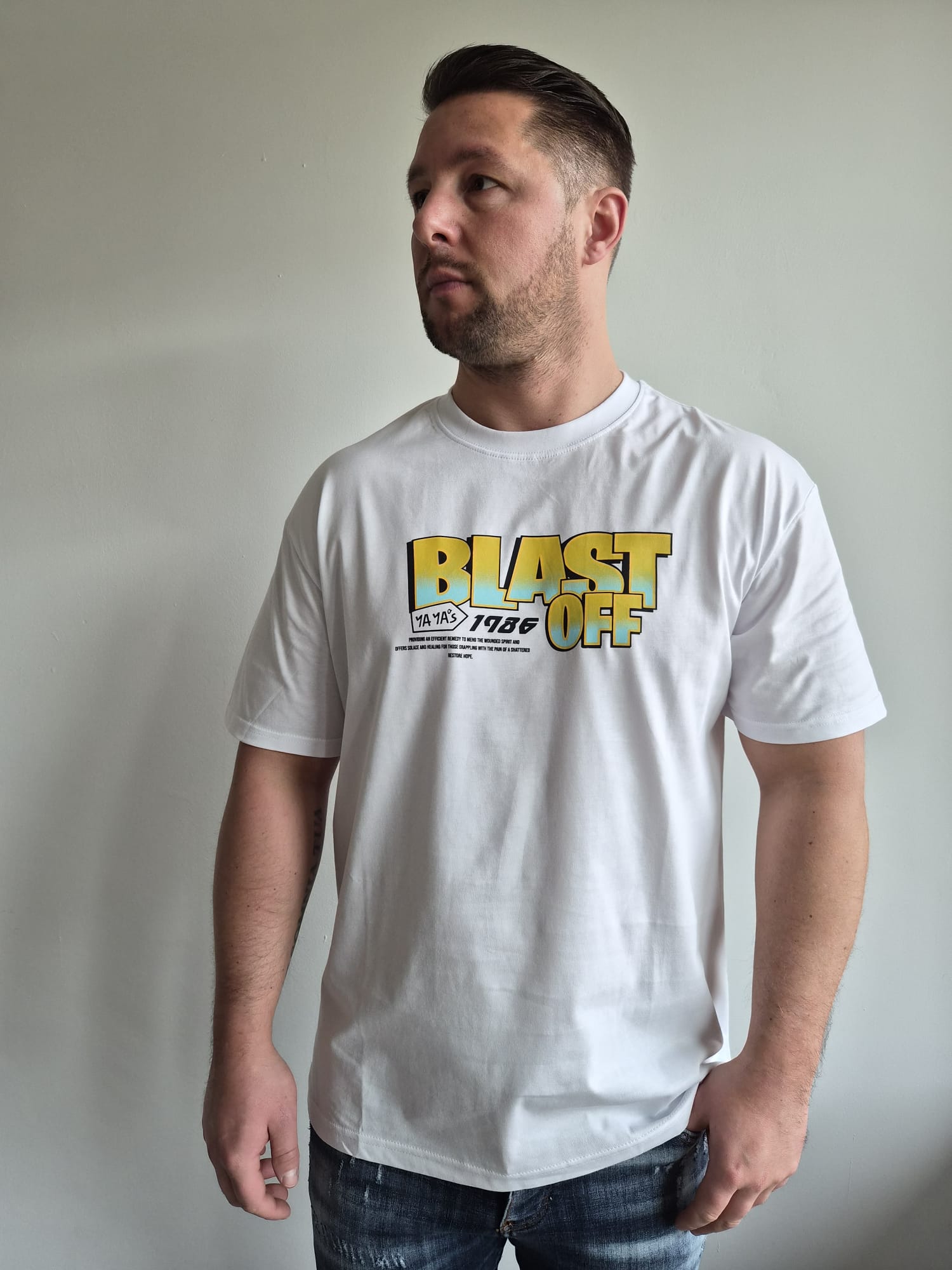 Oversized T-Shirt T&J Blast Off White
