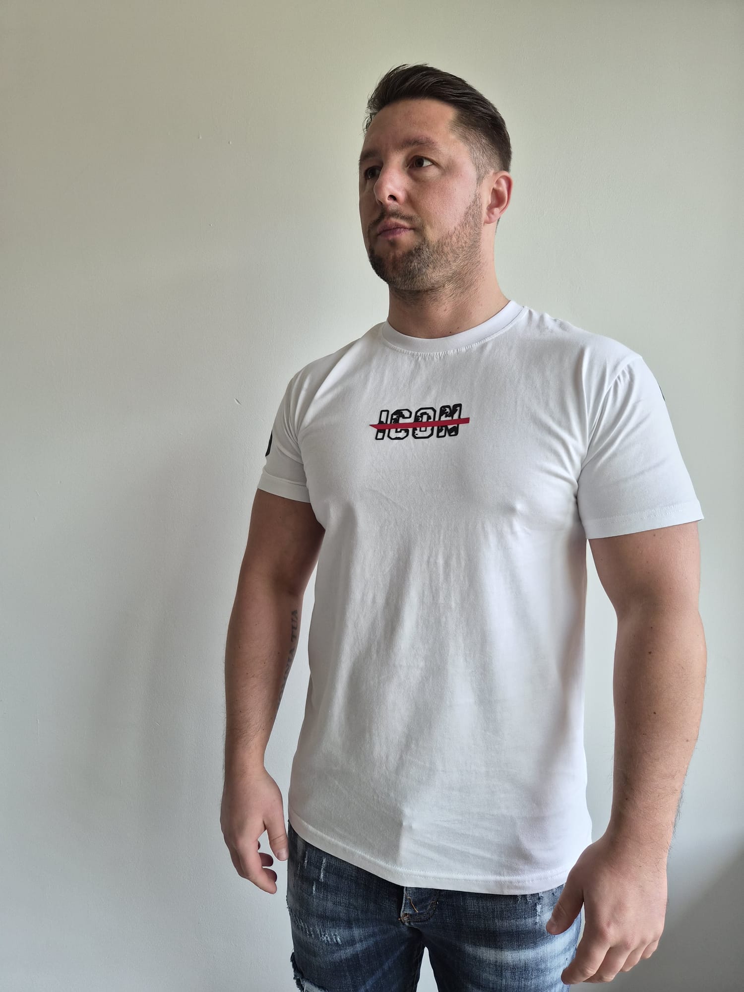 Oversized T-Shirt Icon Bear Bloom White