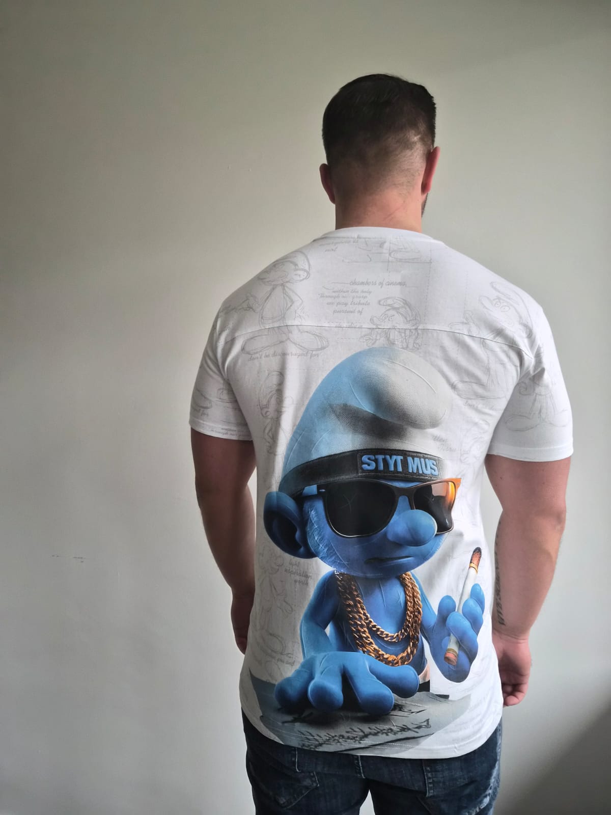 Oversized T-Shirt Smurf TLV White