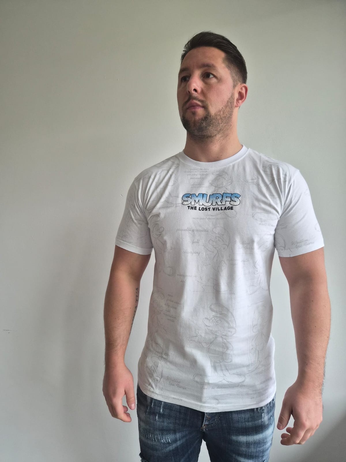 Oversized T-Shirt Smurf TLV White