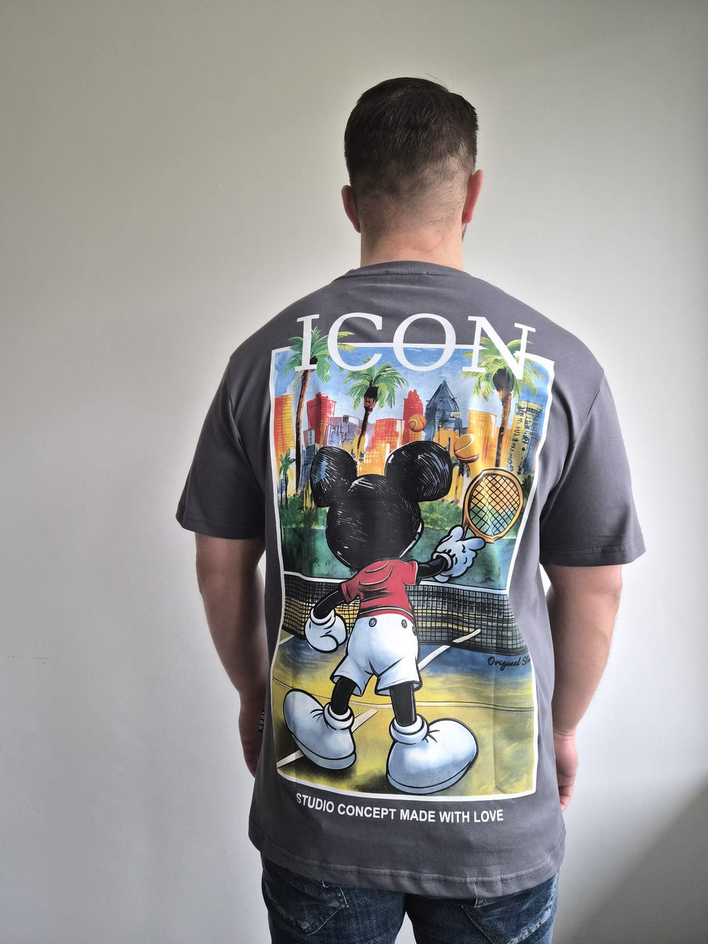 Oversized T-Shirt Icon Micky Studio Concept Grey