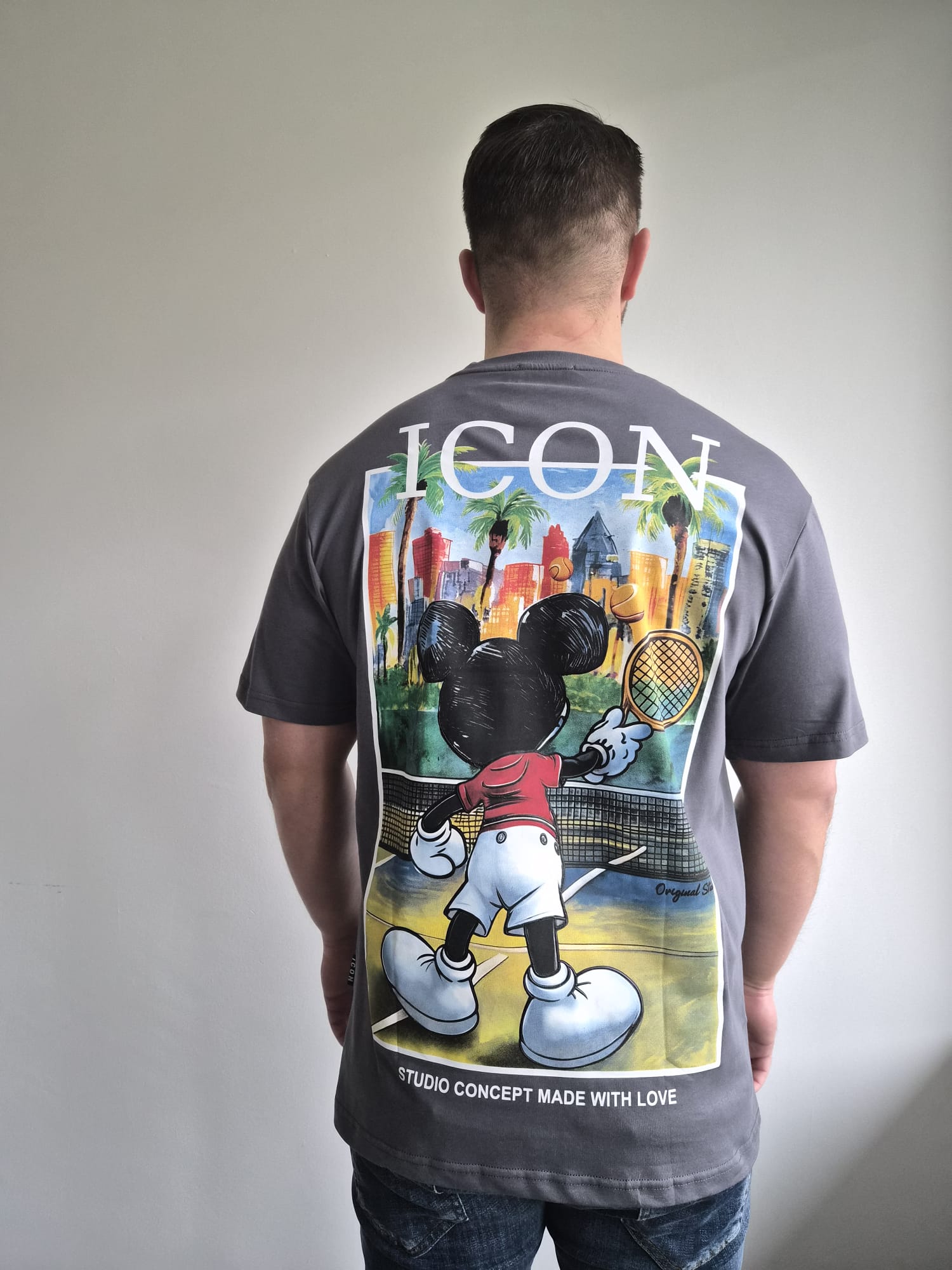Oversized T-Shirt Icon Micky Studio Concept Grey