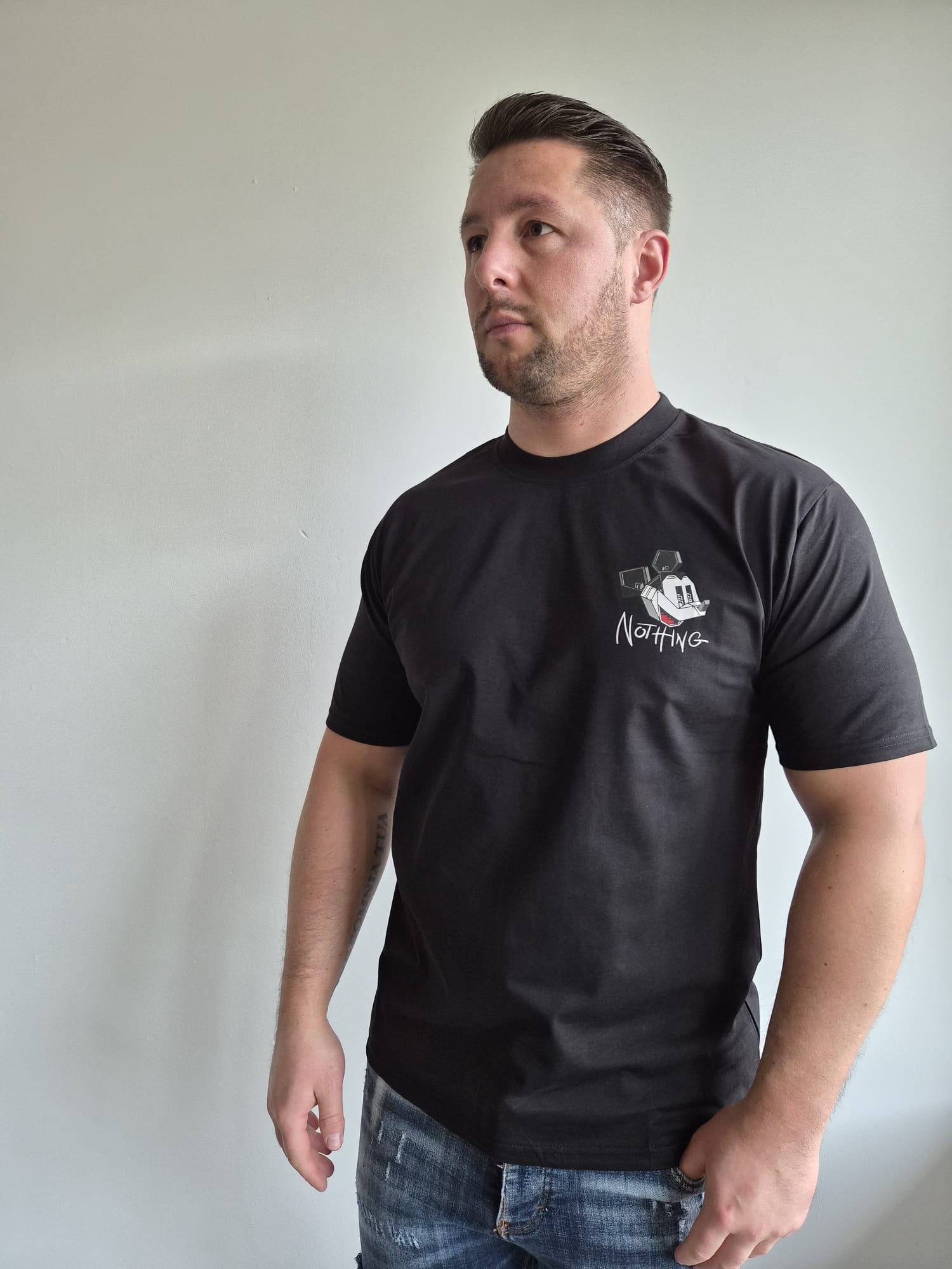 Oversized T-Shirt M Nothing Black