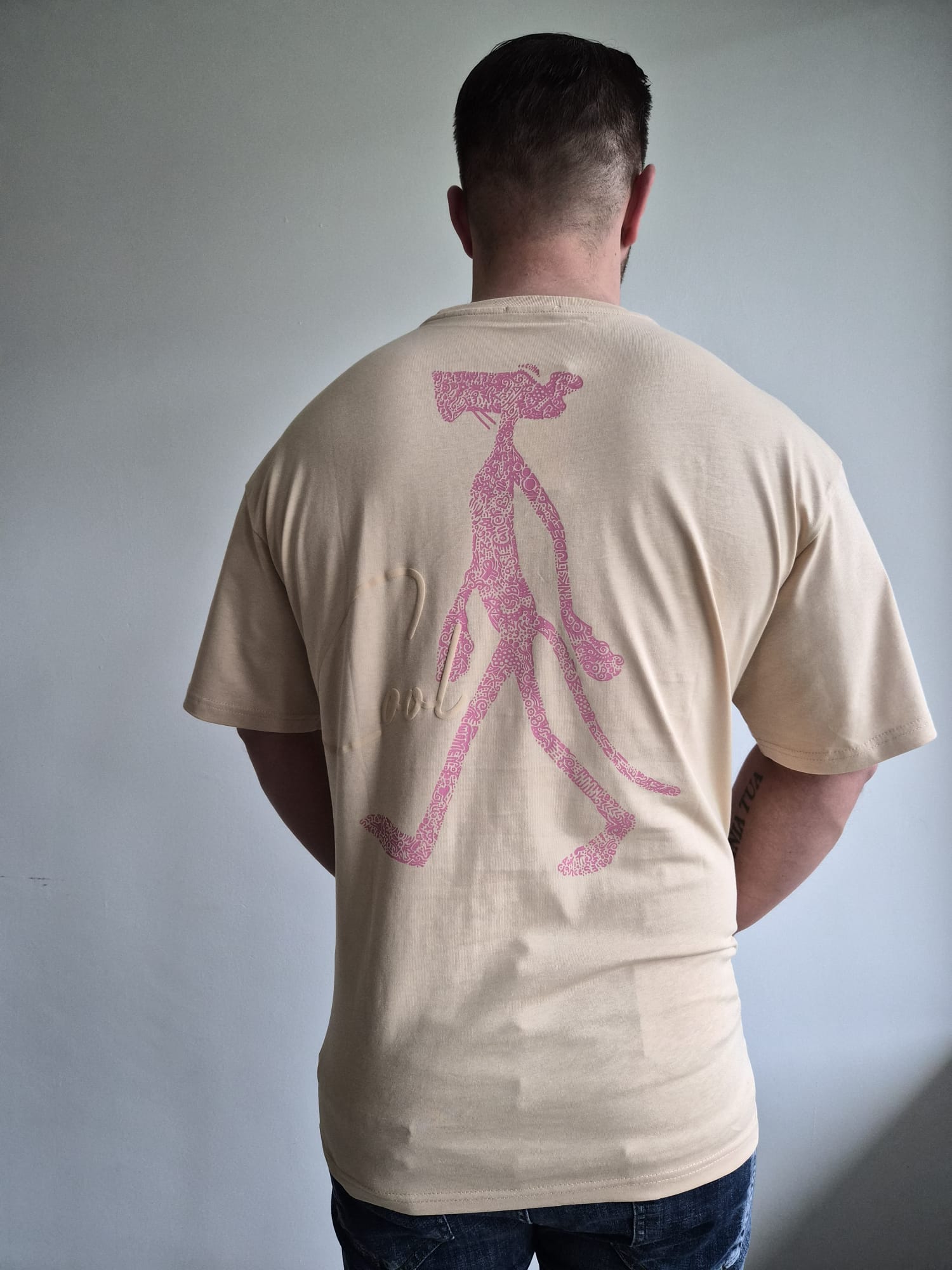 Oversized T-Shirt Pink P Cool Beige