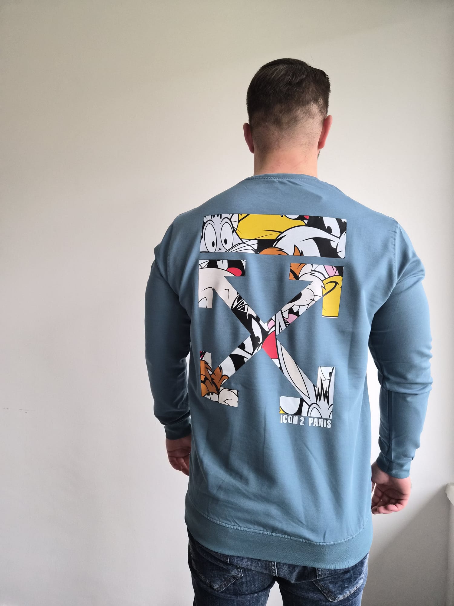 Sweater Icon2 Paris Off Turquoise