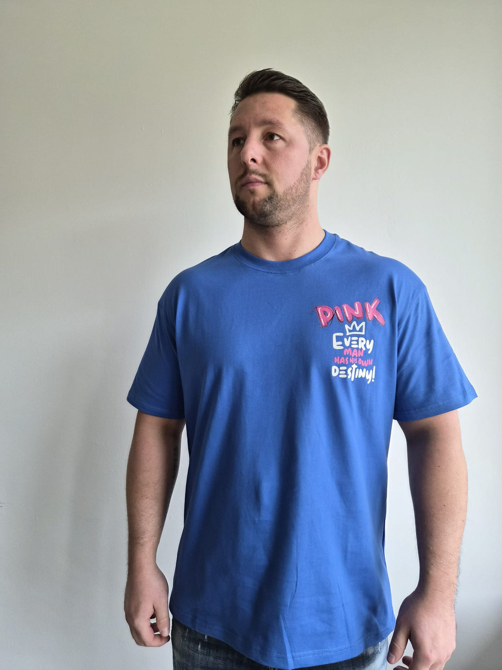 Oversized T-Shirt Pink P MTD Blue