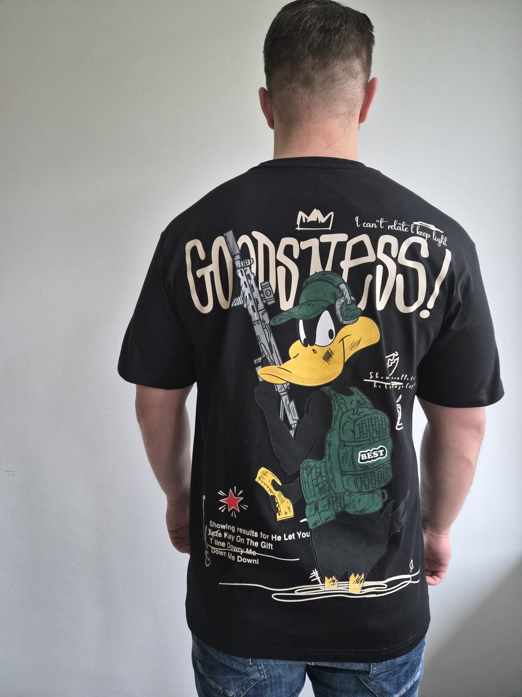 Oversized T-Shirt Daffy Goodsness Black