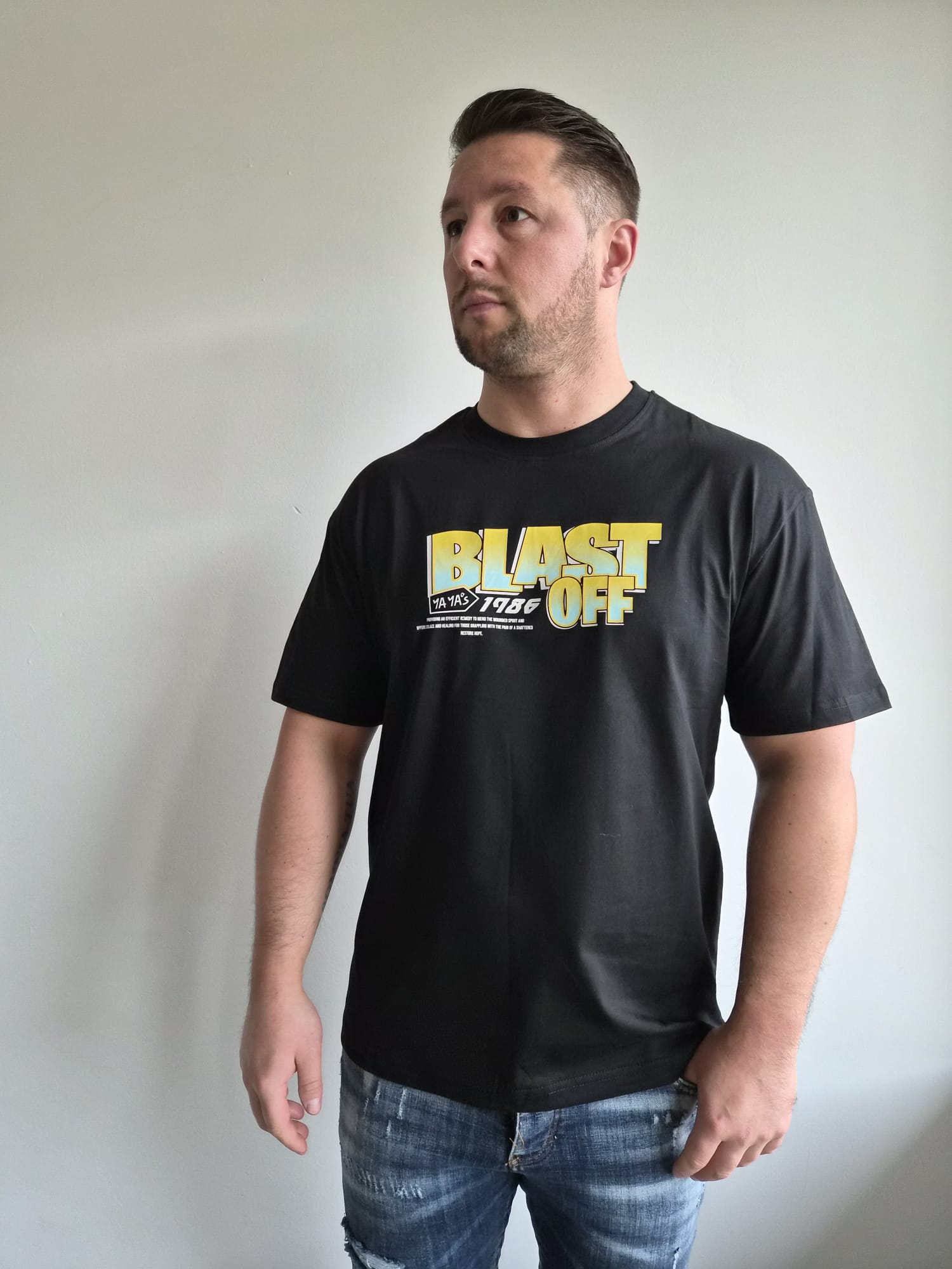 Oversized T-Shirt T&J Blast Off Black