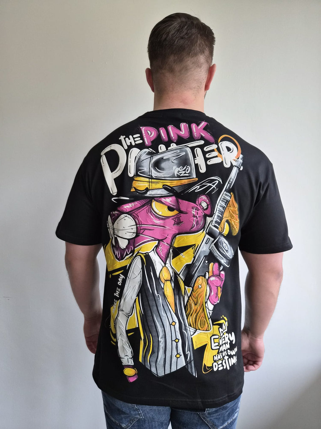 Oversized T-Shirt Pink P MTD Black